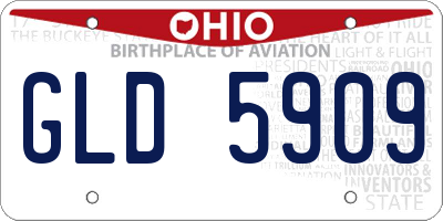OH license plate GLD5909