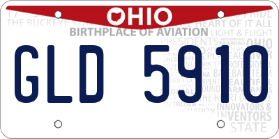OH license plate GLD5910