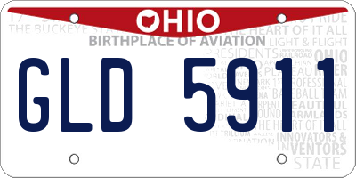 OH license plate GLD5911
