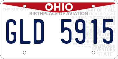 OH license plate GLD5915