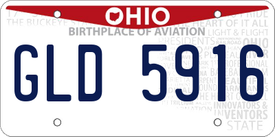 OH license plate GLD5916