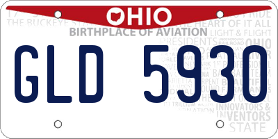 OH license plate GLD5930