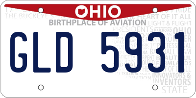 OH license plate GLD5931