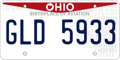 OH license plate GLD5933