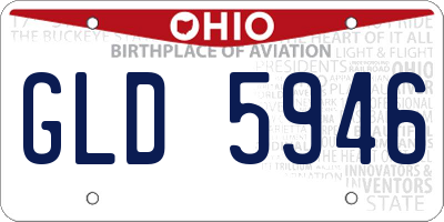 OH license plate GLD5946