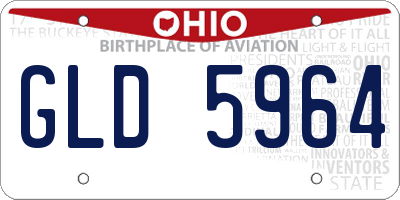 OH license plate GLD5964