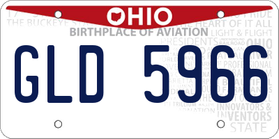 OH license plate GLD5966