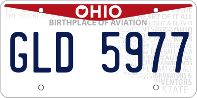 OH license plate GLD5977