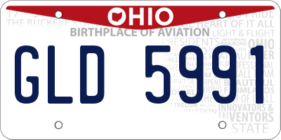 OH license plate GLD5991