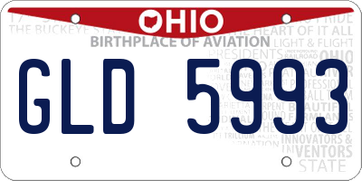 OH license plate GLD5993