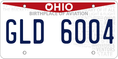 OH license plate GLD6004