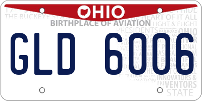 OH license plate GLD6006