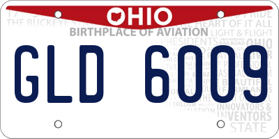 OH license plate GLD6009