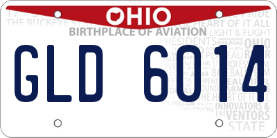OH license plate GLD6014