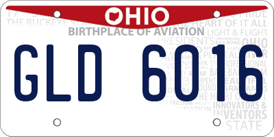 OH license plate GLD6016