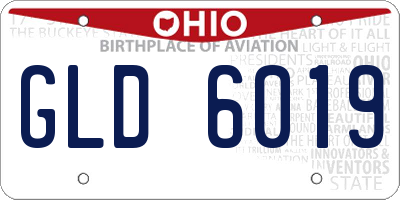 OH license plate GLD6019