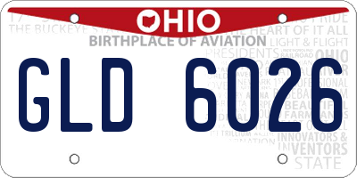 OH license plate GLD6026