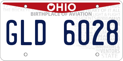 OH license plate GLD6028