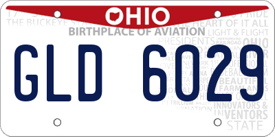OH license plate GLD6029