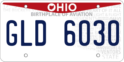 OH license plate GLD6030
