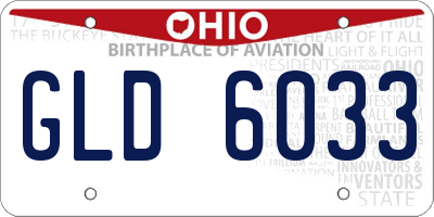 OH license plate GLD6033
