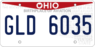 OH license plate GLD6035
