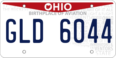 OH license plate GLD6044