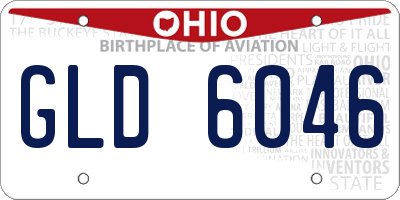 OH license plate GLD6046