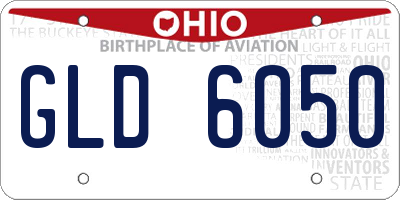 OH license plate GLD6050