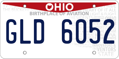 OH license plate GLD6052