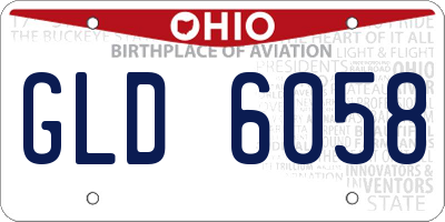 OH license plate GLD6058
