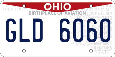 OH license plate GLD6060