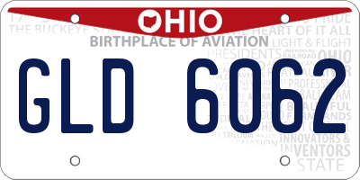 OH license plate GLD6062