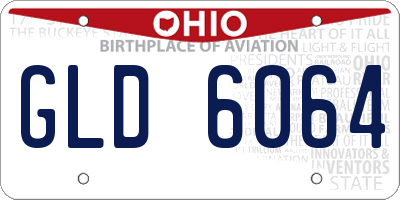 OH license plate GLD6064