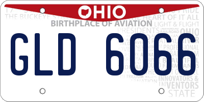 OH license plate GLD6066