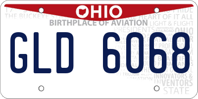 OH license plate GLD6068