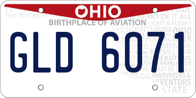 OH license plate GLD6071