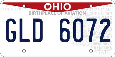 OH license plate GLD6072