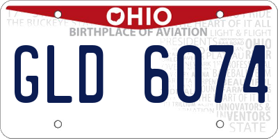OH license plate GLD6074