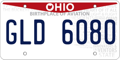 OH license plate GLD6080