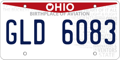 OH license plate GLD6083
