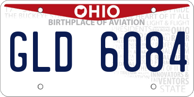 OH license plate GLD6084