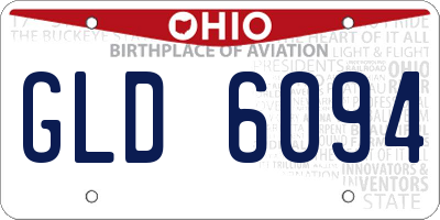 OH license plate GLD6094