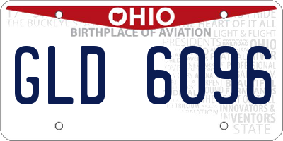 OH license plate GLD6096