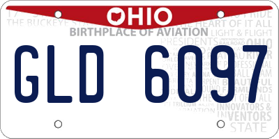OH license plate GLD6097