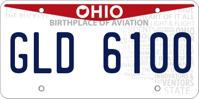OH license plate GLD6100