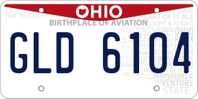 OH license plate GLD6104