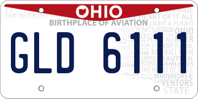 OH license plate GLD6111