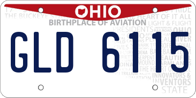 OH license plate GLD6115