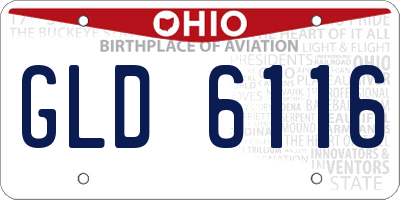 OH license plate GLD6116